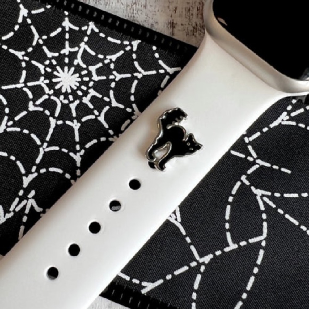 Halloween Haunted Kitty Charm For Silicone/Leather Watch Band -…